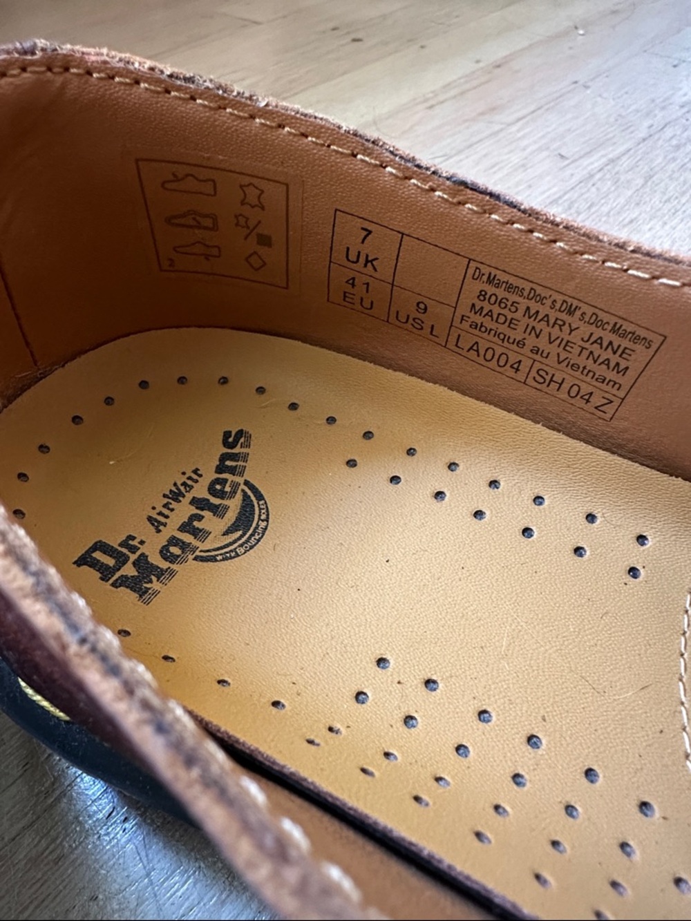Dr. Martens Chestnut Brown Leather Mary Jane Shoes - Picture 3 of 8